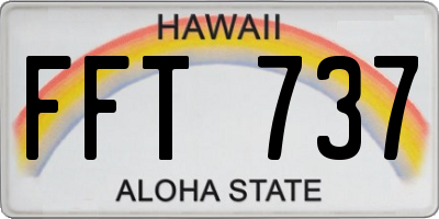 HI license plate FFT737
