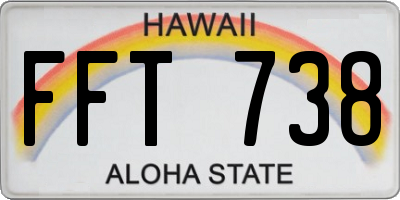 HI license plate FFT738
