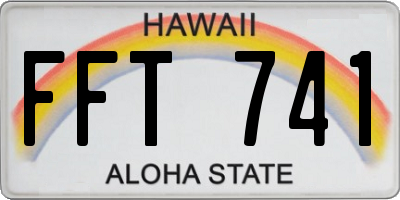 HI license plate FFT741