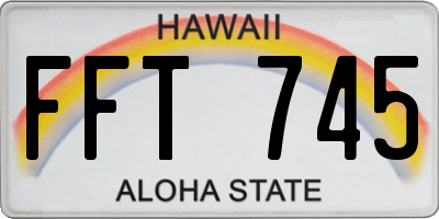 HI license plate FFT745