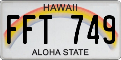 HI license plate FFT749