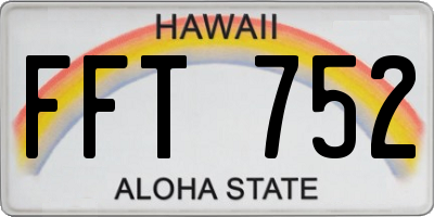HI license plate FFT752
