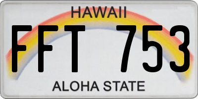 HI license plate FFT753