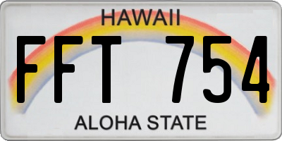HI license plate FFT754
