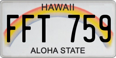 HI license plate FFT759