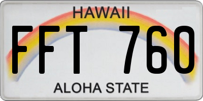 HI license plate FFT760