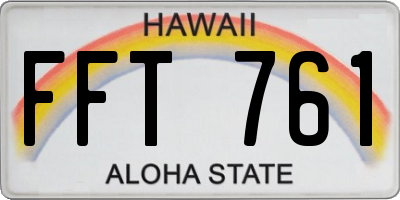HI license plate FFT761