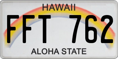HI license plate FFT762