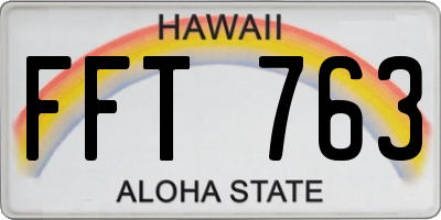 HI license plate FFT763