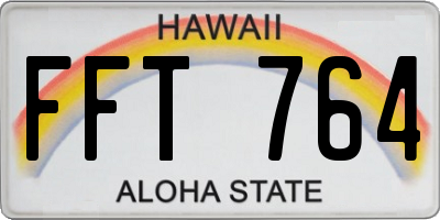 HI license plate FFT764