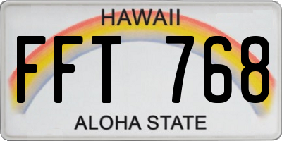 HI license plate FFT768