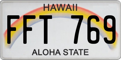 HI license plate FFT769