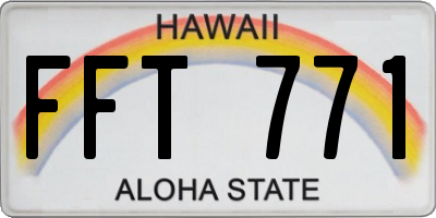 HI license plate FFT771
