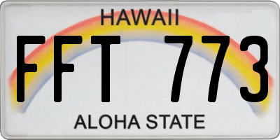 HI license plate FFT773