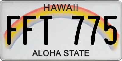 HI license plate FFT775