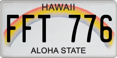 HI license plate FFT776