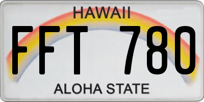 HI license plate FFT780