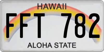 HI license plate FFT782