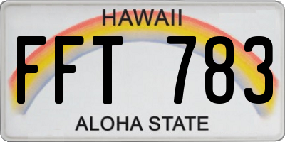 HI license plate FFT783