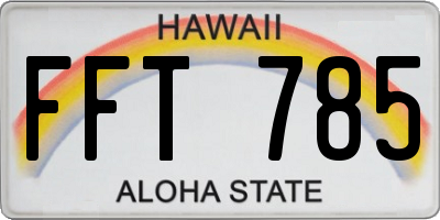 HI license plate FFT785