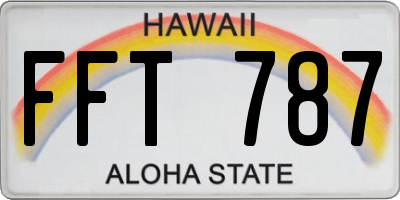 HI license plate FFT787