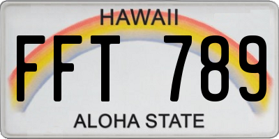 HI license plate FFT789