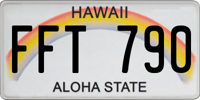 HI license plate FFT790