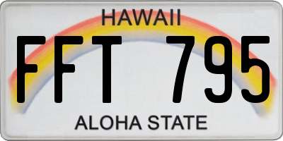 HI license plate FFT795