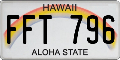 HI license plate FFT796