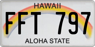 HI license plate FFT797