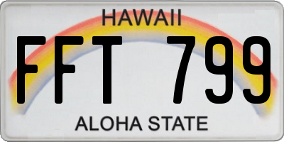 HI license plate FFT799