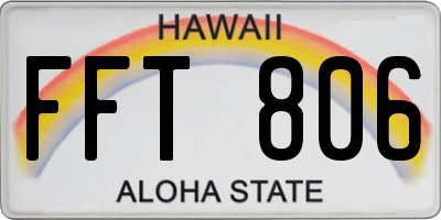 HI license plate FFT806