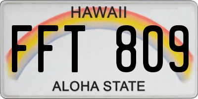 HI license plate FFT809
