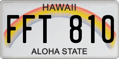 HI license plate FFT810