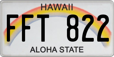 HI license plate FFT822
