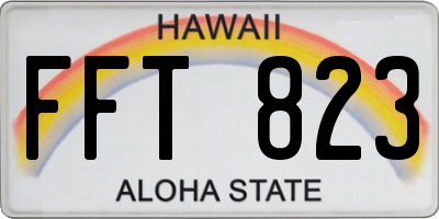 HI license plate FFT823
