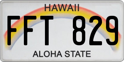 HI license plate FFT829