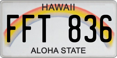 HI license plate FFT836
