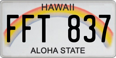 HI license plate FFT837