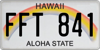 HI license plate FFT841