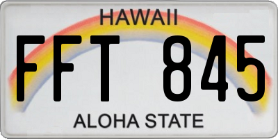HI license plate FFT845