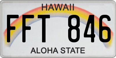 HI license plate FFT846