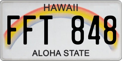 HI license plate FFT848