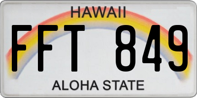 HI license plate FFT849