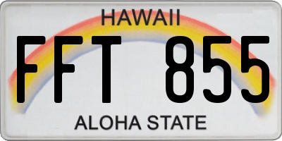HI license plate FFT855