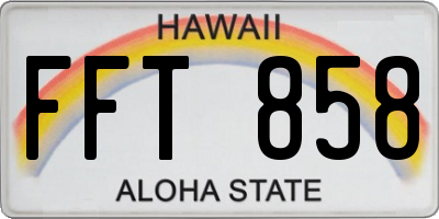 HI license plate FFT858