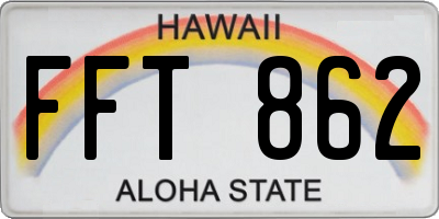 HI license plate FFT862