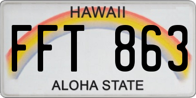 HI license plate FFT863