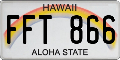 HI license plate FFT866