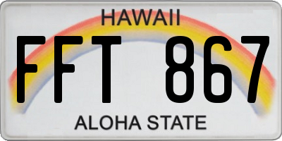 HI license plate FFT867